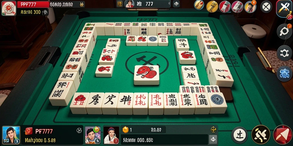 Tampilan gameplay Mahjong yang menawan dan interaktif di PF777.